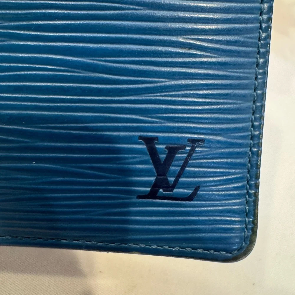 Authentic Louis Vuitton Blue Epi Wallet